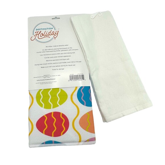Destination Holiday Easter Egg Reversible Drying Mat & Hand Towel - Picture 2 of 2